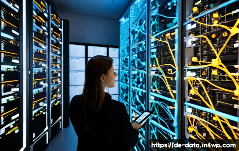 대량 데이터 처리에서의 그래프 데이터베이스 장점 - Photorealistic modern German data center operations room, a diverse team of engineers studying a lar...